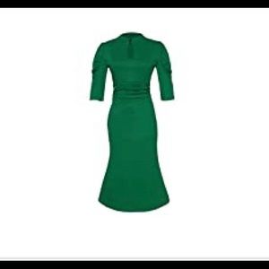 Green wiggle keyhole dress